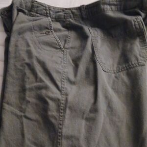 White Stag Olive Green Ankle-Length Pants